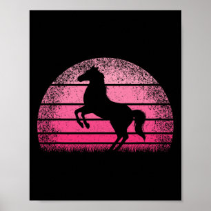 Retro Horseback Reitpferd Lover Cowgirl W Poster
