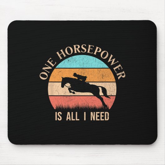 Retro Horseback Ristorante La Lanchetta Mousepad (Vorne)