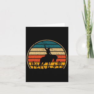 Retro Horseback Rodeo Western Cowbo Karte
