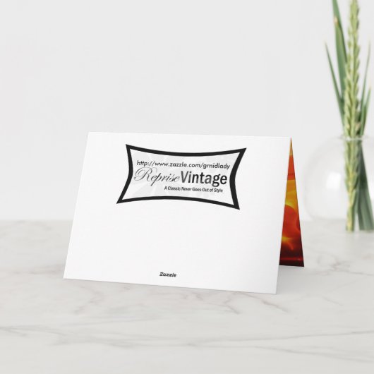 Retro Hot Birthday Karte (Rückseite)