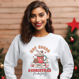 Retro Hot Cocoa und Weihnachtsfilme Sweatshirt