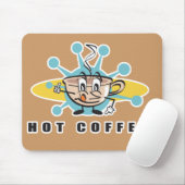 Retro-Hot-Coffee-Design Mousepad (Mit Mouse)