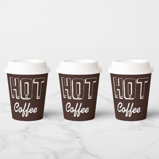 Retro Hot Coffee Paper Cups Pappbecher (Multi)