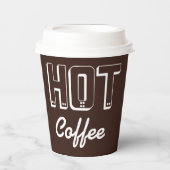 Retro Hot Coffee Paper Cups Pappbecher (Vorderseite)