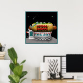 Retro Hot Dog Shoppe Poster (Heimbüro)