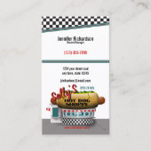 Retro Hot Dog Shoppe Visitenkarte (Vorderseite)