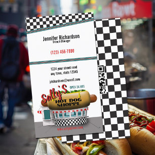 Retro Hot Dog Shoppe Visitenkarte