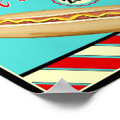 Retro Hot Dog-Zeichen Poster (Ecke)