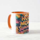 Retro Hot Mama Summer Palm Tree Mütter Day Tasse (Vorderseite Links)