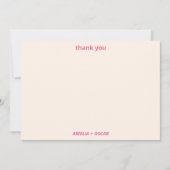 Retro Hot Pink Abstract Checkerboard Baby Shower Dankeskarte (Vorderseite)