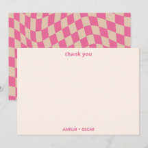 Retro-Hot-Pink-Abstract-Schachbrett-Baby-Party