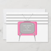 Retro Hot Pink Electronics Einladung (Rückseite)