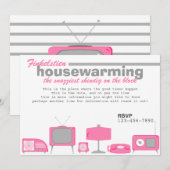 Retro Hot Pink Electronics Einladung (Vorne/Hinten)