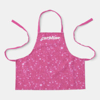 Retro Hot Pink Glitzer Sparkor Personalisierter Na
