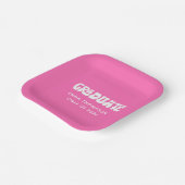 Retro Hot Pink Graduate Class of 2024 Pappteller (Gewinkelt)