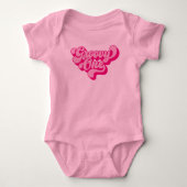 Retro Hot Pink Groovy One Baby Strampler (Vorderseite)