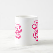 Retro Hot Pink Mama braucht Kaffee Müde Mama Kaffeetasse (Mittel)