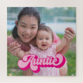 Retro Hot Pink Tantchen Foto Puzzle (Vertikal)