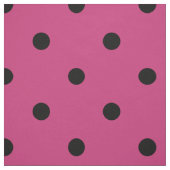 Retro Hot Pink und Black Polka Dot Muster Stoff (Muster)