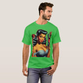 Retro Hot Pulp Frau retro T-Shirt (Vorne ganz)
