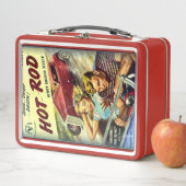 Retro Hot Rod Rot Metall Lunchbox (Beispiel)