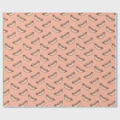 Retro-Hotdog-Nahtloses Muster Geschenkpapier (Flach)