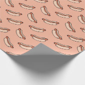 Retro-Hotdog-Nahtloses Muster Geschenkpapier (Ecke)