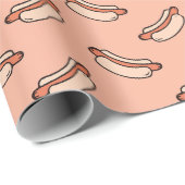 Retro-Hotdog-Nahtloses Muster Geschenkpapier (Rolleneckpunkt)