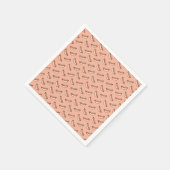 Retro-Hotdog-Nahtloses Muster Serviette (Ecke)