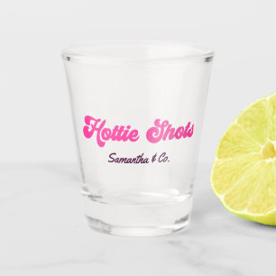 Retro Hottie Shots Hot Pink Junggesellinnenabschie Schnapsglas