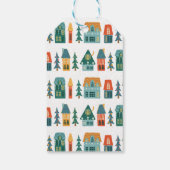Retro House Holiday Geschenkanhänger (Rückseite)