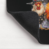 Retro House Hühner Hexenduft verwunderlich Herbst Mousepad (Ecke)