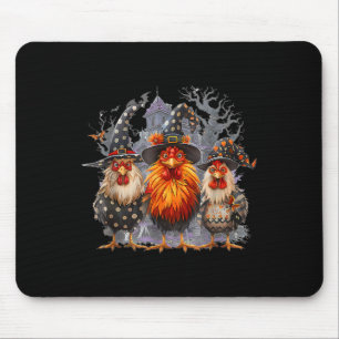 Retro House Hühner Hexenduft verwunderlich Herbst Mousepad