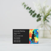 Retro House Painter Design Visitenkarte (Stehend Vorderseite)