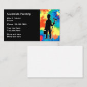 Retro House Painter Design Visitenkarte (Vorne/Hinten)