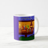 Retro House Party Fun Jet Set Design Kaffeetasse (VorderseiteRechts)