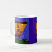 Retro House Party Fun Jet Set Design Kaffeetasse (Vorderseite Links)