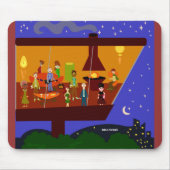 Retro House Party Fun Jet Set Design Mousepad (Vorne)