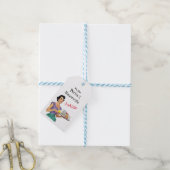 Retro Housefrau Brautparty Geschenk Tag Geschenkanhänger (Mit Garn)