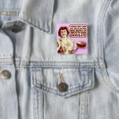 Retro Housefrau Button - Neun Zoll Schokolade (Beispiel)