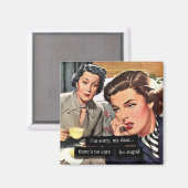 Retro Housefrau "Es gibt kein Heilmittel für Dummk Magnet (Vorderseite/Rückseite)