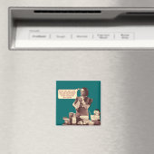 Retro Housefrau Magnet - Rezept für Sleepytime Cak (In Situ (Geschirrspüler))