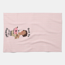 Retro Housefrau Rock Out mit Crock Out WOC Geschirrtuch