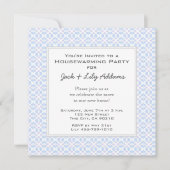 Retro Housewarming-Einladung - Blau Einladung (Vorderseite)
