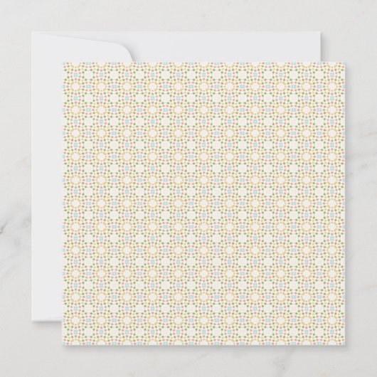 Retro Housewarming Einladung - Gold (Rückseite)