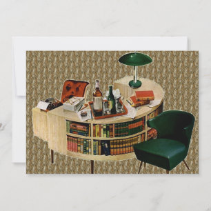 Retro Housewarming-Party Einladung