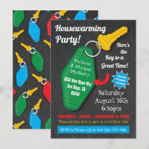 Retro Housewarming-Party Einladungen