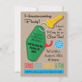 Retro Housewarming-Party Einladungen (Vorderseite)