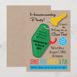 Retro Housewarming-Party Einladungen