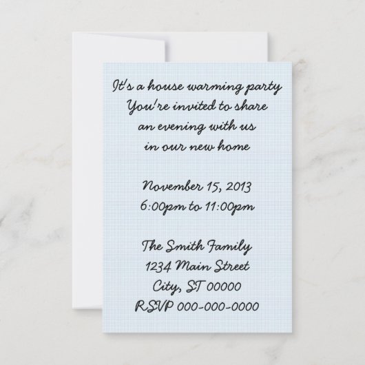 Retro Housewarming Party V2 Einladung (Rückseite)